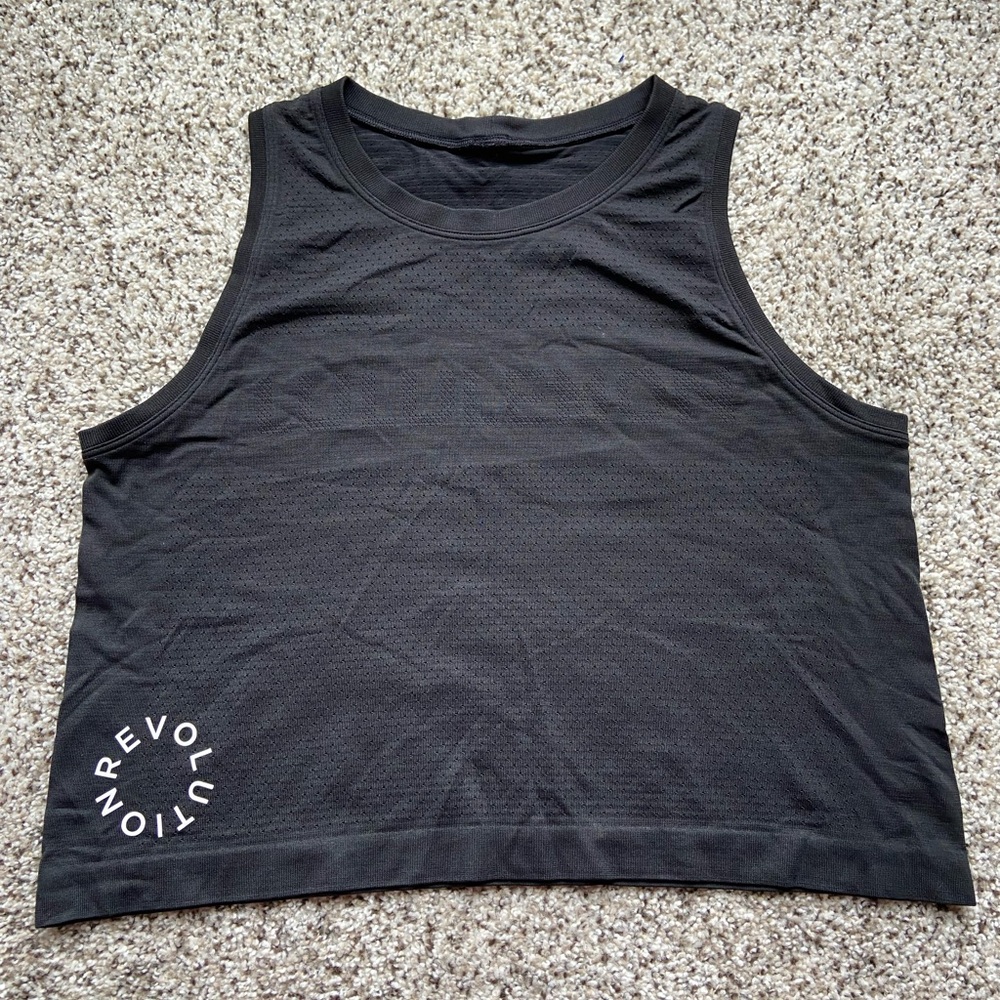 Black Sleeveless Lululemon Crop Top